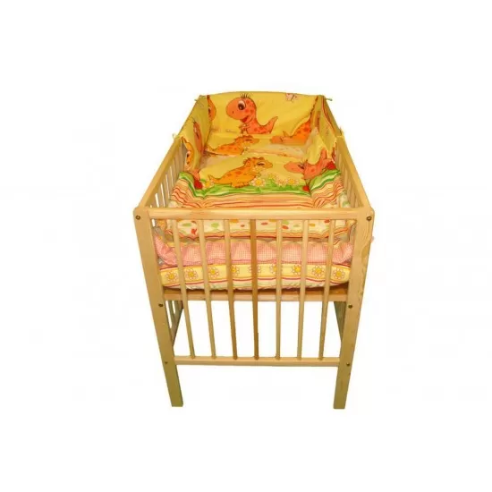 Lenjerie MyKids Dino Roz 5 Piese 120x60 Lenjerie MyKids Dino Roz 5 Piese 120x60