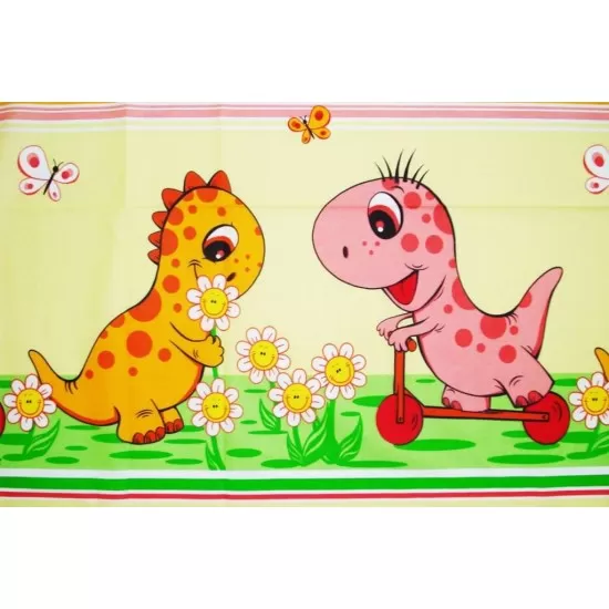 Lenjerie MyKids Dino Roz 5 Piese 120x60 Lenjerie MyKids Dino Roz 5 Piese 120x60