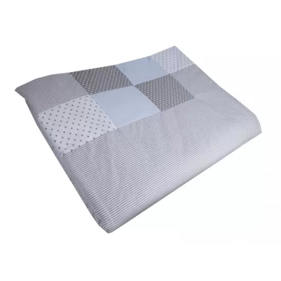 Lenjerie MyKids Dots Blue-Grey 11 Piese 120x60 cm Lenjerie MyKids Dots Blue-Grey 11 Piese 120x60 cm