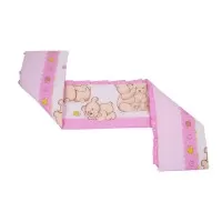 Lenjerie MyKids Teddy Friends Roz 4+1 Piese M1 120x60