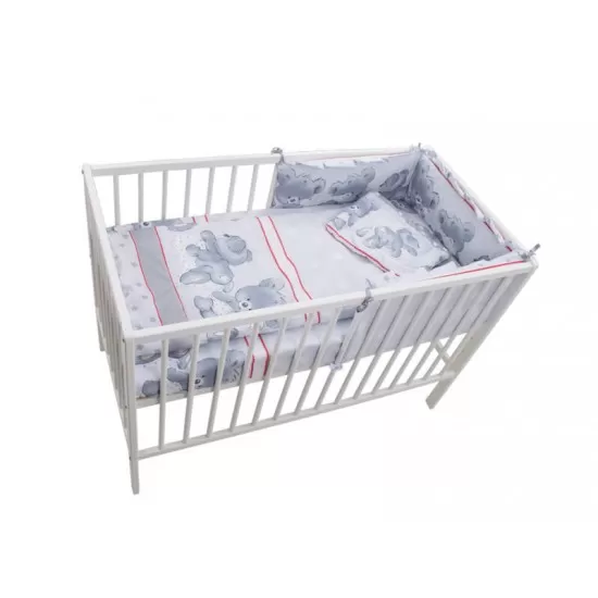 Lenjerie MyKids Teddy Hug Gri M1 4 Piese 120x60 Lenjerie MyKids Teddy Hug Gri M1 4 Piese 120x60