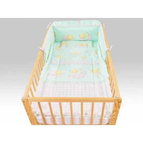 Lenjerie MyKids Teddy Steluta Turquoise 5 Piese 120x60 cm