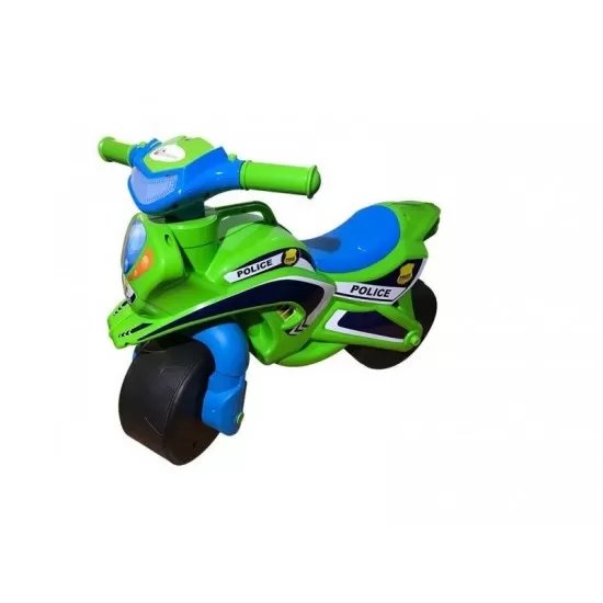 Motocicleta de impins MyKids Police Music 0139/52 Verde Albastru Motocicleta de impins MyKids Police Music 0139/52 Verde Albastru