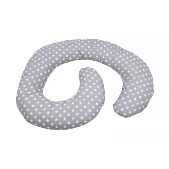 Perna de alaptare multifunctionala MyKids Stelute Grey-White Perna de alaptare multifunctionala MyKids Stelute Grey-White
