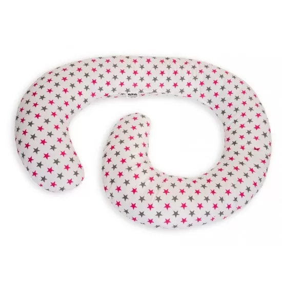 Perna de alaptare multifunctionala MyKids White Grey-Pink Perna de alaptare multifunctionala MyKids White Grey-Pink