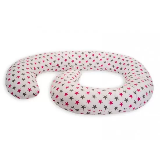 Perna de alaptare multifunctionala MyKids White Grey-Pink Perna de alaptare multifunctionala MyKids White Grey-Pink