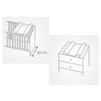 Saltea de infasat bebe cu intaritura 70x47,5 Klups Clouds White 406