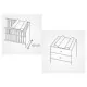 Saltea de infasat bebe cu intaritura 70x47,5 Klups Clouds White 406 Saltea de infasat bebe cu intaritura 70x47,5 Klups Clouds White 406
