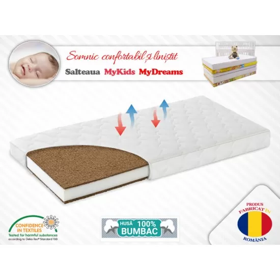 Saltea Fibra Cocos MyKids MyDreams II 105x70x8 cm Saltea Fibra Cocos MyKids MyDreams II 105x70x8 cm