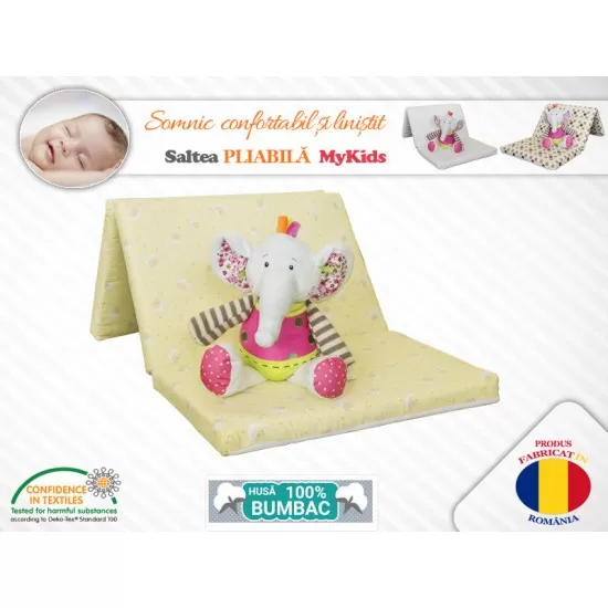Saltea Pliabila Copii MyKids Spuma Poliuretanica (Burete) Galbena Saltea Pliabila Copii MyKids Spuma Poliuretanica (Burete) Galbena