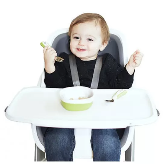 Scaun de masa 4moms Black Grey + Set farfurii si tacamuri Cadou Scaun de masa 4moms Black Grey + Set farfurii si tacamuri Cadou