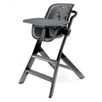 Scaun de masa 4moms Black Grey + Set farfurii si tacamuri Cadou