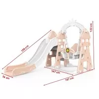 Tobogan MyKids cu legan, cos de bachet, jucarie muzicala Pink