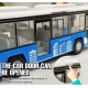 Autobuz cu sunete, lumini si functie deschidere usi, 28 cm, albastru