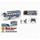 Autobuz supraetajat cu telecomanda, 9 functii, muzica, lumini, cablu USB, scara 1:24