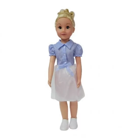 Papusa Ia-ma de mana si pasim impreuna - Balerina cu rochita albastra Papusa Ia-ma de mana si pasim impreuna - Balerina cu rochita albastra