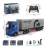 Camion container cu telecomanda, 9 functii, lumini, sunete, deschidere usi, cablu USB, scara 1:24