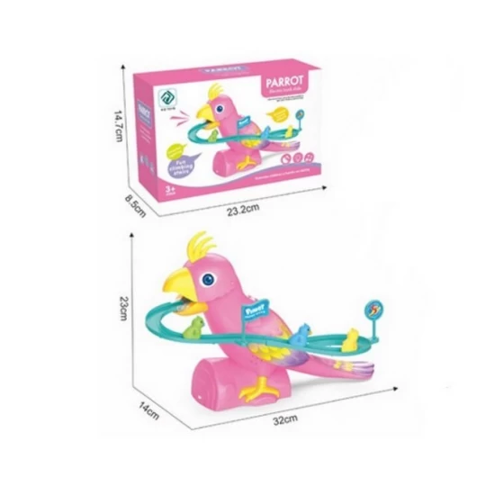 Jucarie interactiva Toboganul Papagalilor cu sunete si lumini 