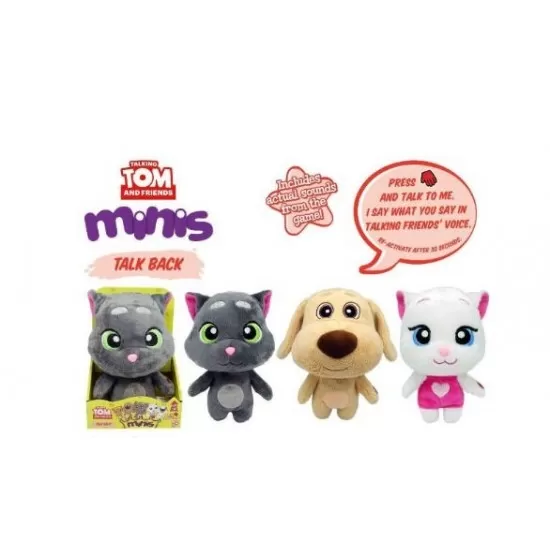 Jucarie interactiva de plus Talking Tom Minis Jucarie interactiva de plus Talking Tom Minis