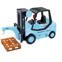 Utilaj motostivuitor cu sunete si lumini, jucarie interactiva, scara 1:16, albastru