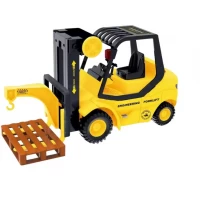 Utilaj motostivuitor cu sunete si lumini, jucarie interactiva, scara 1:16, galben