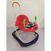 Premergator cu sunete, lumini si maner Broscuta bleumarin