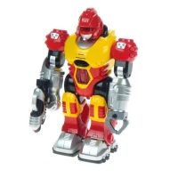 Robot de jucarie interactiv cu sunete si lumini Android New Power Warrior rosu