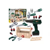 Set de joaca ladita cu unelte si bormasina electrica Micul inginer