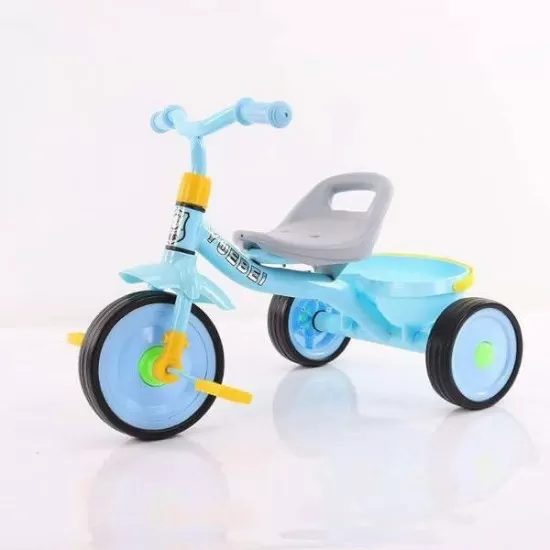 Tricicleta pentru copii Yuebei cu cosulet - Albastru Tricicleta pentru copii Yuebei cu cosulet - Albastru