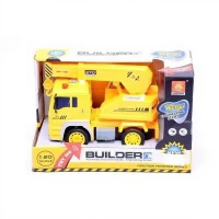 Masina de constructie cu sunete, lumini si macara, scara 1:20