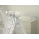 Baldachin din tul pentru patut bebe Bear Heart Grey 160 x 600 cm Baldachin din tul pentru patut bebe Bear Heart Grey 160 x 600 cm