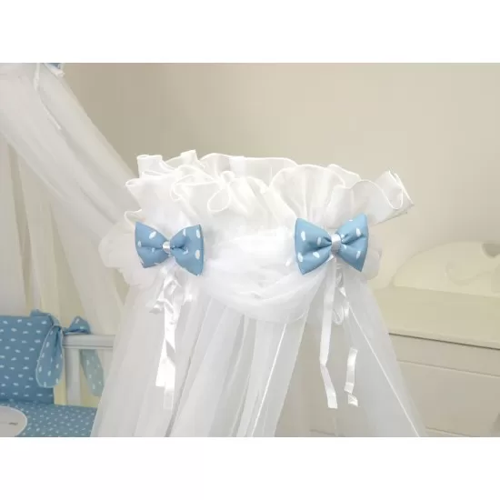 Baldachin din tul pentru patut bebe Sky Sunny Blue 160 x 600 cm Baldachin din tul pentru patut bebe Sky Sunny Blue 160 x 600 cm
