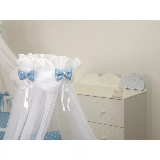 Baldachin din tul pentru patut bebe Sky Sunny Blue 160 x 600 cm Baldachin din tul pentru patut bebe Sky Sunny Blue 160 x 600 cm