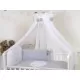 Baldachin din tul pentru patut bebe Sky Bunny Grey 160 x 600 cm