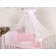 Baldachin din tul pentru patut bebe Sky Bunny Pink 160 x 600 cm