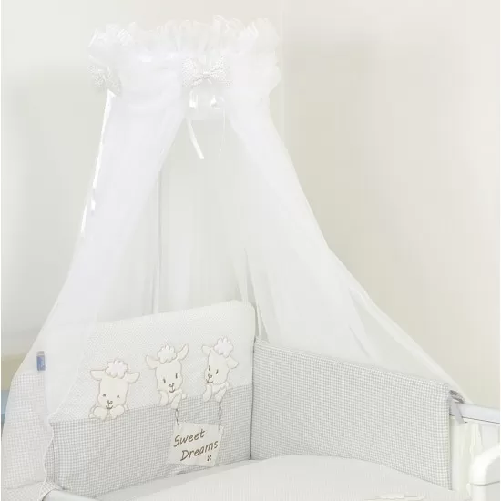 Baldachin din tul pentru patut bebe Sweet Dreams White 160 x 600 cm cu suport prindere inclus Baldachin din tul pentru patut bebe Sweet Dreams White 160 x 600 cm cu suport prindere inclus