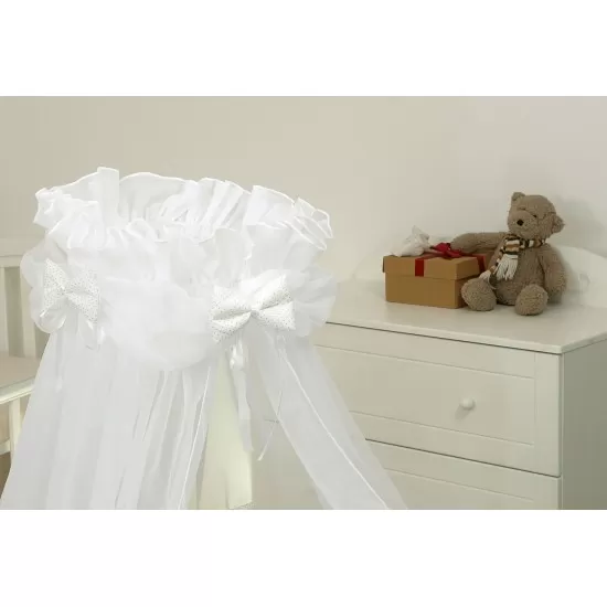 Baldachin din tul pentru patut bebe Sweet Dreams White 160 x 600 cm cu suport prindere inclus Baldachin din tul pentru patut bebe Sweet Dreams White 160 x 600 cm cu suport prindere inclus