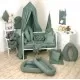 Baldachin suspendat multifunctional pentru copii Pure Salvia Bumbac 250 x 320 cm