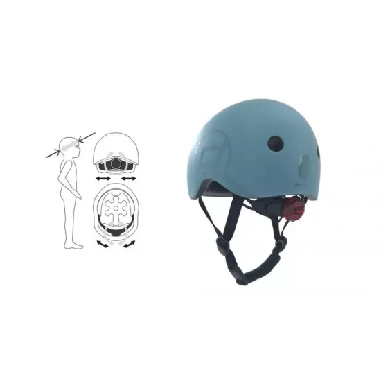 Casca de protectie pentru copii cu sistem de reglare Scoot and Ride Ash S-M