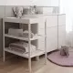 Masa infasat pentru bebelusi, lemn masiv, Alb 76 x 44 x 86 cm Masa infasat pentru bebelusi, lemn masiv, Alb 76 x 44 x 86 cm