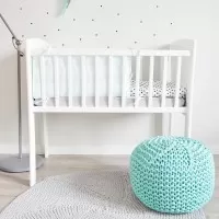 Mini patut co-sleeping din lemn Alb 90 x 40 cm