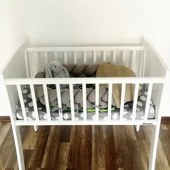 Mini patut co-sleeping din lemn Alb 90 x 40 cm Mini patut co-sleeping din lemn Alb 90 x 40 cm