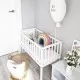 Mini patut co-sleeping din lemn, Classic Alb, 90 x 40 cm Mini patut co-sleeping din lemn, Classic Alb, 90 x 40 cm