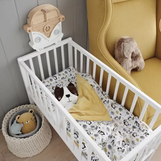 Mini patut co-sleeping din lemn, Classic Alb, 90 x 40 cm Mini patut co-sleeping din lemn, Classic Alb, 90 x 40 cm