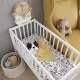 Mini patut co-sleeping din lemn, Classic Alb, 90 x 40 cm Mini patut co-sleeping din lemn, Classic Alb, 90 x 40 cm