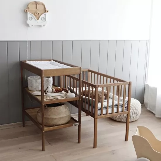 Mini Patut co-sleeping din lemn, Classic Vintage, 90 x 40 cm Mini Patut co-sleeping din lemn, Classic Vintage, 90 x 40 cm