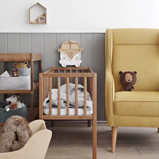 Mini Patut co-sleeping din lemn, Classic Vintage, 90 x 40 cm Mini Patut co-sleeping din lemn, Classic Vintage, 90 x 40 cm