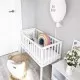 Mini patut co-sleeping din lemn Classic White 90 x 40 cm Mini patut co-sleeping din lemn Classic White 90 x 40 cm