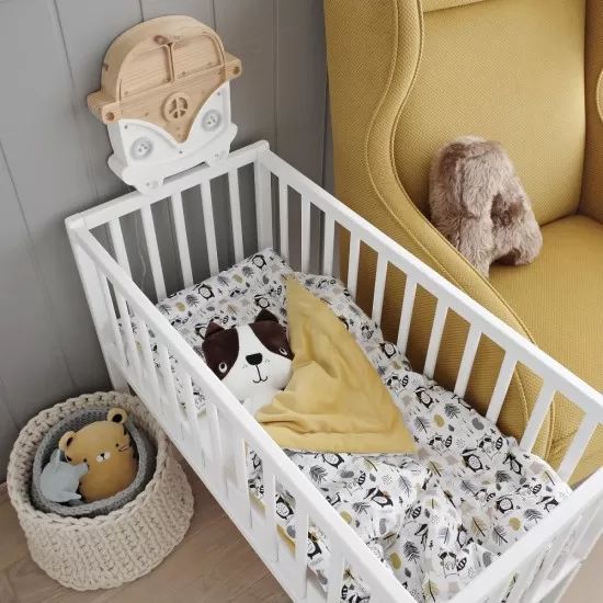 Mini patut co-sleeping din lemn Classic White 90 x 40 cm Mini patut co-sleeping din lemn Classic White 90 x 40 cm