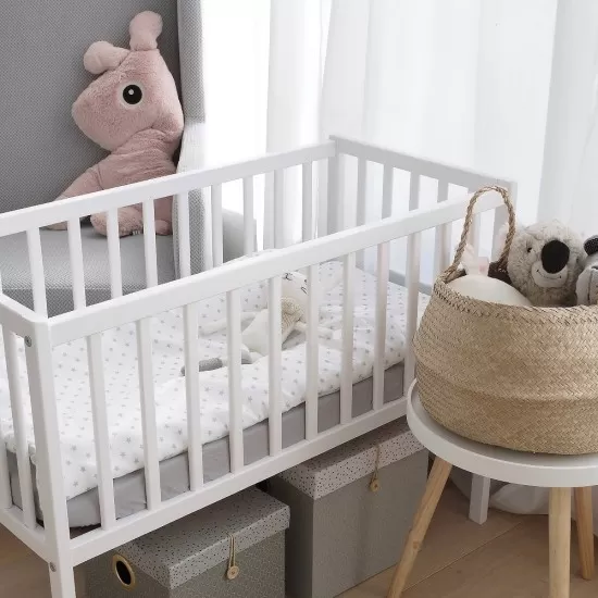 Mini patut co-sleeping din lemn Classic White 90 x 40 cm Mini patut co-sleeping din lemn Classic White 90 x 40 cm